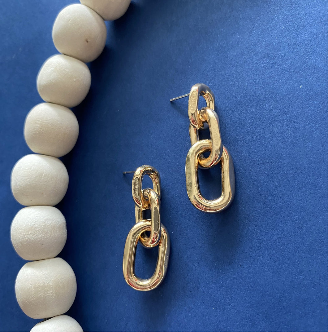 Summerlynn Gold Chain Link Earrings